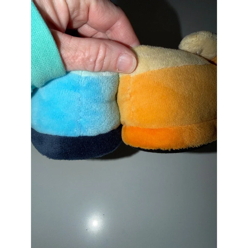 Bluey and Bingo Toddler Plush Slippers Blue Orange Size 7/8 House Shoes